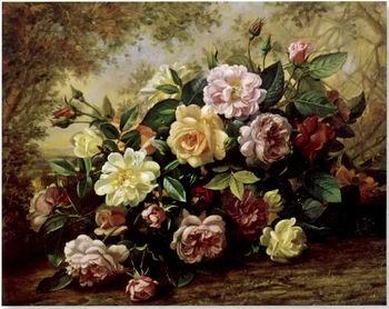 unknow artist Floral, beautiful classical still life of flowers.086 Sweden oil painting art